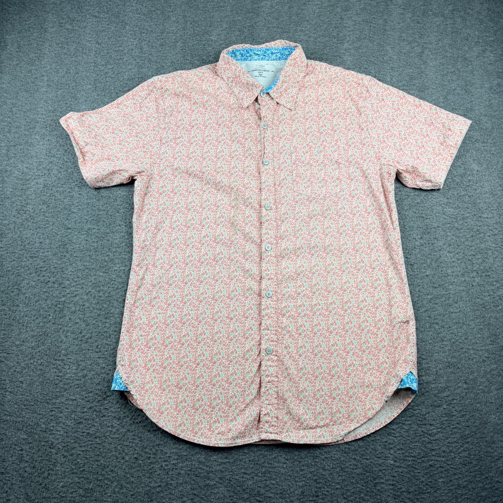 Paper Denim & Cloth Men's Large Slim Fit Stretch Floral Button Down Shirt
